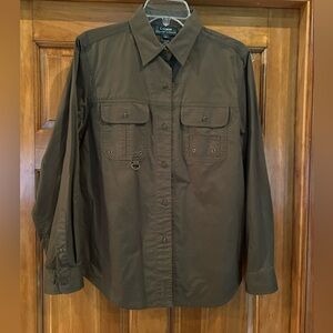 Lauren Ralph Lauren Olive Green Button-Down Shirt